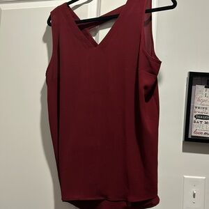 Red business style tank top size large Maurices